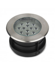 Spot LED ETNA Encastrable Sol Rond 12 Watts 3000K Inox 316 L IP67 MIIDEX VISION-EL 677935