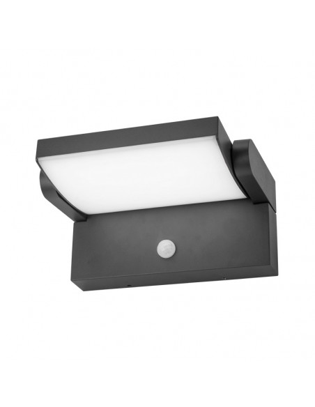 Applique Murale Orientable LED 12 Watts 720 LM Détecteur IR 3000K Gris IP54 MIIDEX VISION-EL 67809