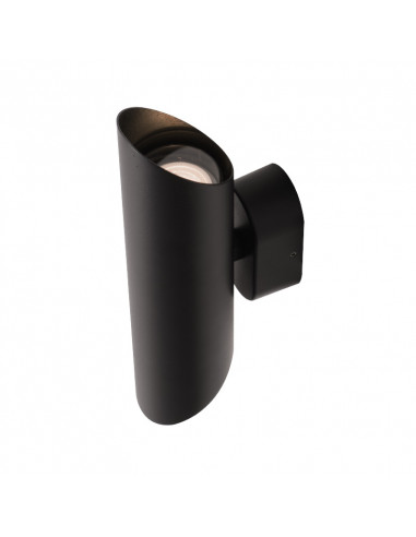 MALBEC APPLIQUE 2 X GU10 CYLINDRIQUE NOIR IP44 MIIDEX VISION-EL 700384