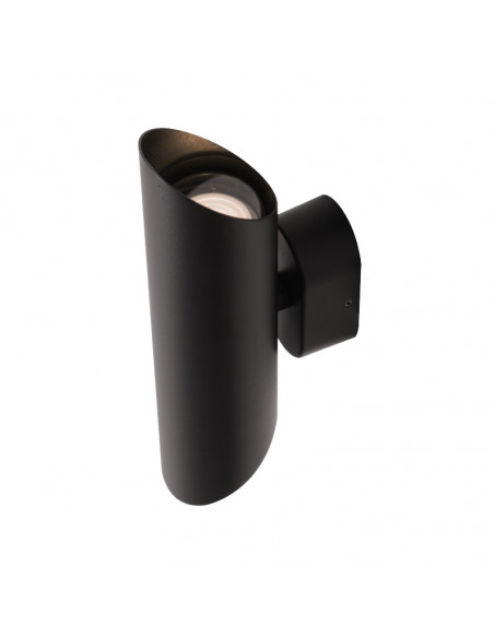 MALBEC APPLIQUE 2 X GU10 CYLINDRIQUE NOIR IP44 MIIDEX VISION-EL 700384