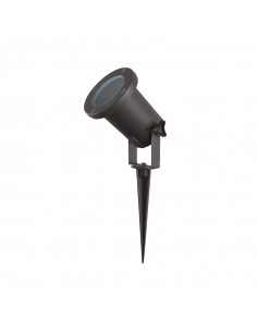 Projecteur Piquet Tulipe (sans ampoule) 12V GU5.3 Noir IP65 MIIDEX VISION-EL 70285