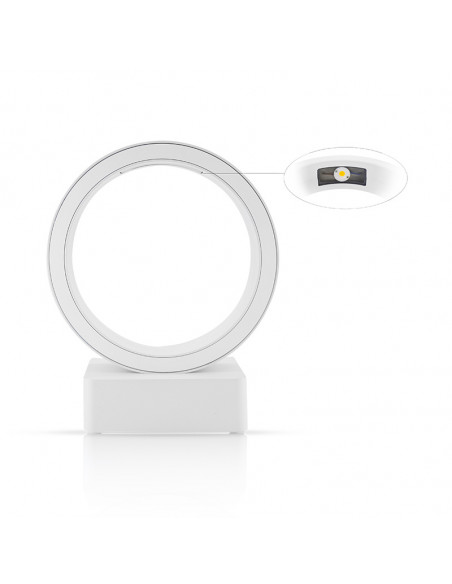 Applique Murale LED SEMILLON Circulaire 16W 3000K Blanche IP65 MIIDEX 7041