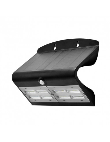 SUNNY VIGNE APPLIQUE SOLAIRE 6,8W 4000K NOIR IP65 + DETECT IR MIIDEX VISION-EL 70477