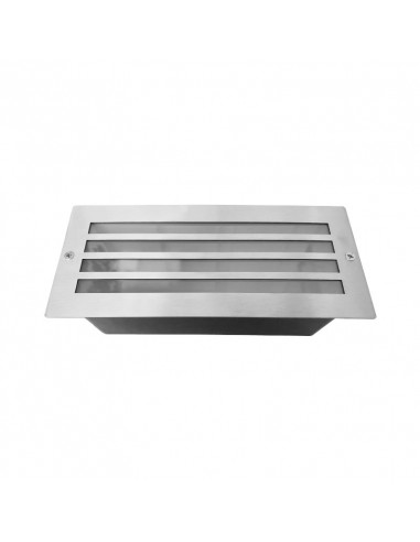 PITON E27 SPOT ENCASTRABLE IP44 RECTANGLE GRILLE INOX 304 MIIDEX VISION-EL 70745