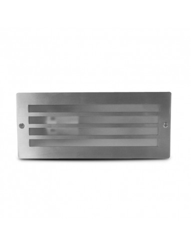 PITON E27 SPOT ENCASTRABLE IP44 RECTANGLE GRILLE INOX 304 MIIDEX VISION-EL 70745