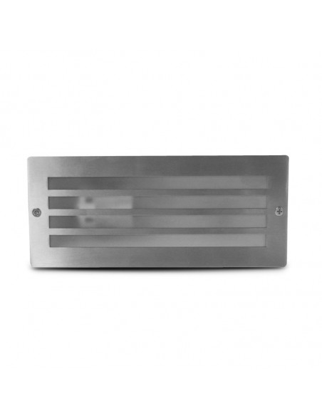 PITON E27 SPOT ENCASTRABLE IP44 RECTANGLE GRILLE INOX 304 MIIDEX VISION-EL 70745