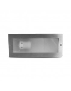 PITON E27 SPOT ENCASTRABLE IP44 RECTANGLE INOX 304 MIIDEX VISION-EL 70746 2