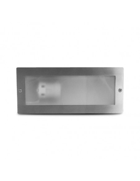 PITON E27 SPOT ENCASTRABLE IP44 RECTANGLE INOX 304 MIIDEX VISION-EL 70746