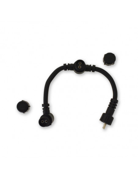 TERRASSO CONNECT KIT SPOT TERRASSE "T" 1 MÂLE/2 FEMELLE 20CM MIIDEX VISION-EL 70774