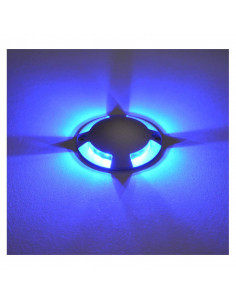 Spot LED Balise Bleu Rond 4 diffuseurs 1 Watt STROMBO IP67 MIIDEX VISION-EL 70781 2