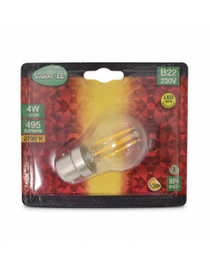 LED FIL COB G45 B22 4W 2700K BOITE MIIDEX VISION-EL 7136 2