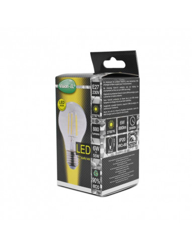 LED FIL COB BULB E27 6W 2700K CLR BOITE MIIDEX VISION-EL 71391