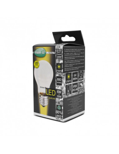 LED FIL COB BULB E27 6W 2700K DEPOLI BOITE MIIDEX VISION-EL 71394
