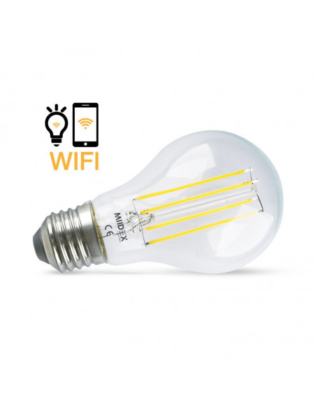 LED FIL COB BULB E27 7W 4000K WIFI DIM BOITE MIIDEX VISION-EL 71397