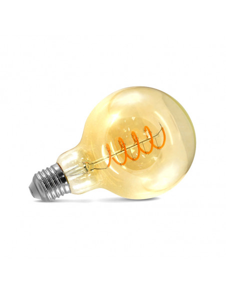 LED FIL COB GLOBE G95 E27 4W 2700K GOLDEN SPIRALE BOITE MIIDEX VISION-EL 71530