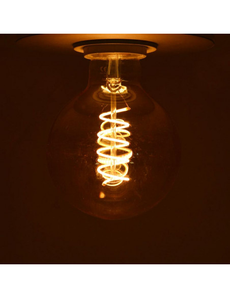 LED FIL COB GLOBE G95 E27 4W 2700K GOLDEN SPIRALE BOITE MIIDEX VISION-EL 71530