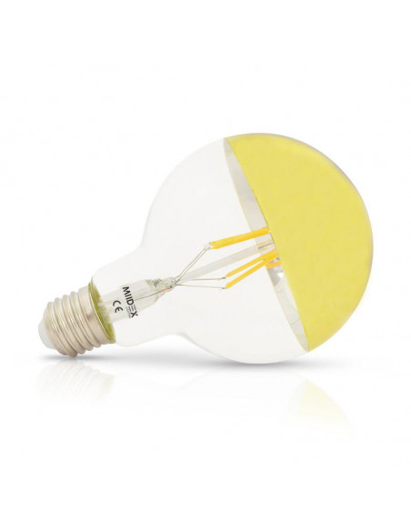 LED FIL COB GLOBE G95 E27 6W 2700K MIROIR DORE BOITE MIIDEX VISION-EL 71538