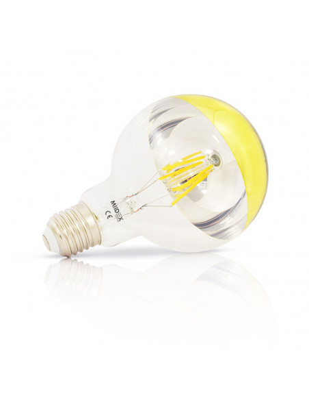 LED FIL COB GLOBE G95 E27 6W 2700K MIROIR DORE BOITE MIIDEX VISION-EL 71538