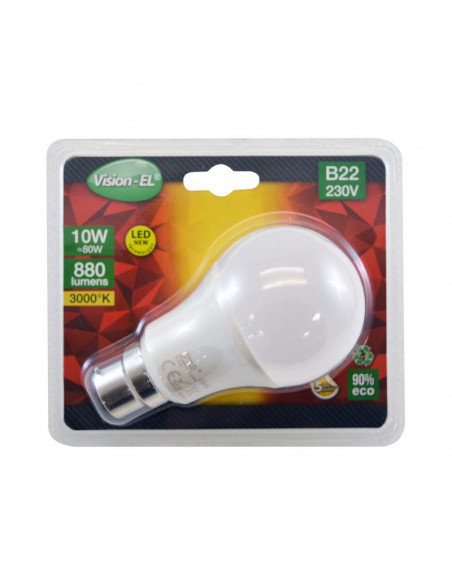 LED 10W BULB B22 3000K BLISTER MIIDEX VISION-EL 73935