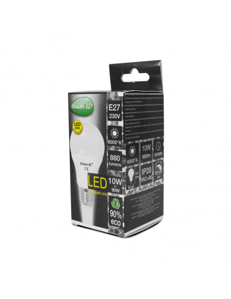 LED 10W BULB E27 6000K BOITE MIIDEX VISION-EL 73936