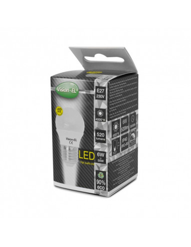 LED 6W G45 BULB E27 4000K BOITE MIIDEX VISION-EL 74871