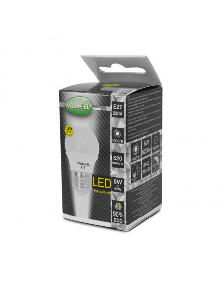 LED 6W G45 BULB E27 4000K BOITE MIIDEX VISION-EL 74871