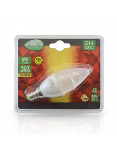 LED 6W FLAMME E14 3000K DEPOLI BLISTER MIIDEX VISION-EL 74891 2