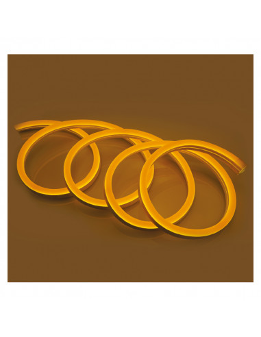 BOBINE NEON FLEX LED 3M 8W/M IP65 27 X 15MM JAUNE+ ALIM MIIDEX VISION-EL 7498041