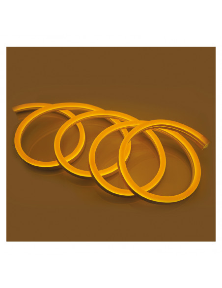 BOBINE NEON FLEX LED 3M 8W/M IP65 27 X 15MM JAUNE+ ALIM MIIDEX VISION-EL 7498041