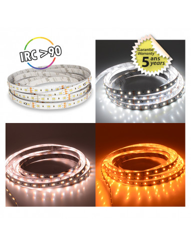 BANDEAU BLC DIM 5M 120LED 9,6W/M IP20 24V BOITE 5ANS MIIDEX VISION-EL 751775