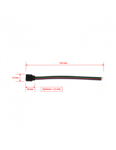 BANDEAU CONNECT JONCTION + CÂBLE FEMELLE RGB MIIDEX VISION-EL 75261