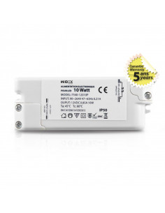 ALIM 12V DC 0.85A 10W IP50 5ANS MIIDEX VISION-EL 7540