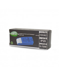 ALIM 12V AC ELECTRONIC 1-70W IP20 5ANS MIIDEX VISION-EL 75421 2