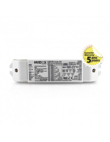 ALIM DALI PUSH 12-38W 3-66VDC 200-1050MA IP20 0-10V 5ANS MIIDEX VISION-EL 7547