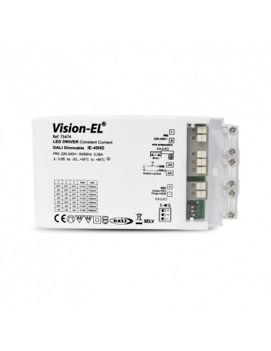 ALIM DALI PUSH 45W 14-43VDC 1050-1600MA IP20 5ANS MIIDEX VISION-EL 75474