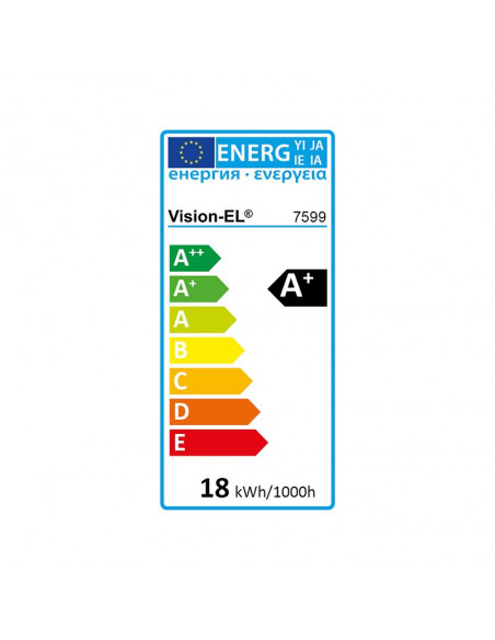 TUBE LED T8 1200MM 18W 4000K 180-265V (X10) MIIDEX VISION-EL 7599