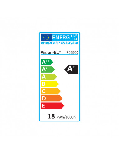 TUBE LED T8 18W 1200MM 180-265V 3000K L N START PC (X10) MIIDEX VISION-EL 759900