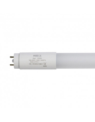 TUBE LED T8 20W 1200MM 180-265V 4000K BALLAST ELEC (X10) MIIDEX VISION-EL 75991