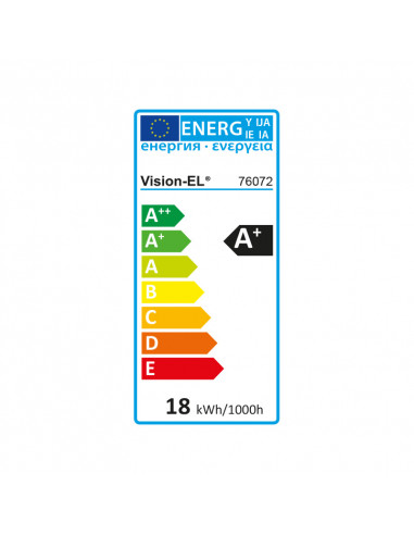 TUBE LED T8 1200MM 18W 4000K 180-265V LN 5ANS MIIDEX VISION-EL 76072