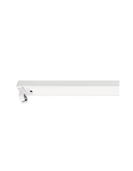 Support tube LED Blanc T8 1500mm Phase/Neutre même côté MIIDEX 76107