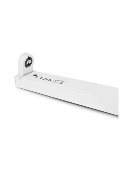 Support tube LED Blanc T8 1500mm Phase/Neutre même côté MIIDEX 76107