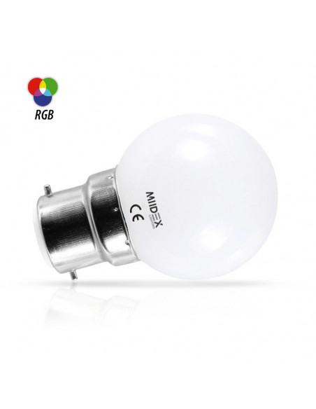 LED 1W BULB B22 RGB DEPOLI BOITE MIIDEX VISION-EL 76152
