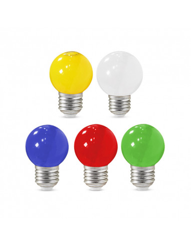 LED 1W BULB E27 COULEURS BLISTER X5 MIIDEX VISION-EL 76160