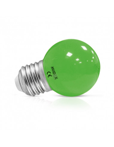 LED 1W BULB E27 VERT BLISTER X2 MIIDEX VISION-EL 76201