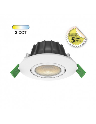 CHROMA ORIENT SPOT BBC DIAM 81MM ENCAS 6W 27K/3K/4K DIM RECOUV 5ANS MIIDEX VISION-EL 763410