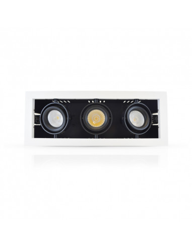CADRA SPOT CARDAN 230V 3 X 10W 24° 4000K BLC ORIENT MIIDEX VISION-EL 76348