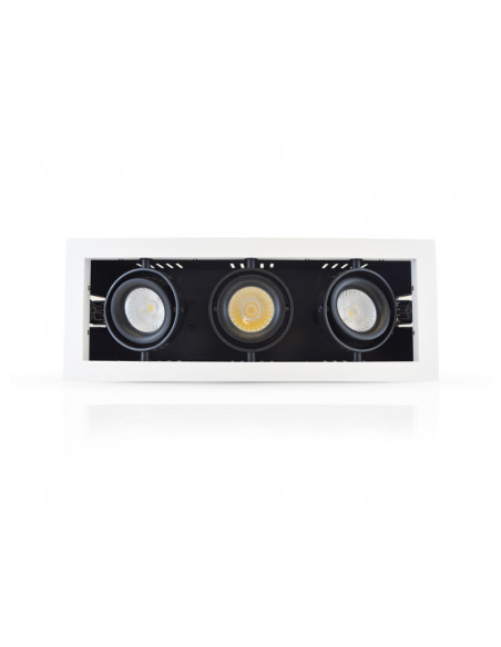 CADRA SPOT CARDAN 230V 3 X 10W 24° 4000K BLC ORIENT MIIDEX VISION-EL 76348