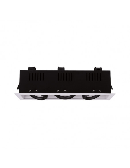 CADRA SPOT CARDAN 230V 3 X 10W 24° 3000K BLC ORIENT MIIDEX VISION-EL 76349