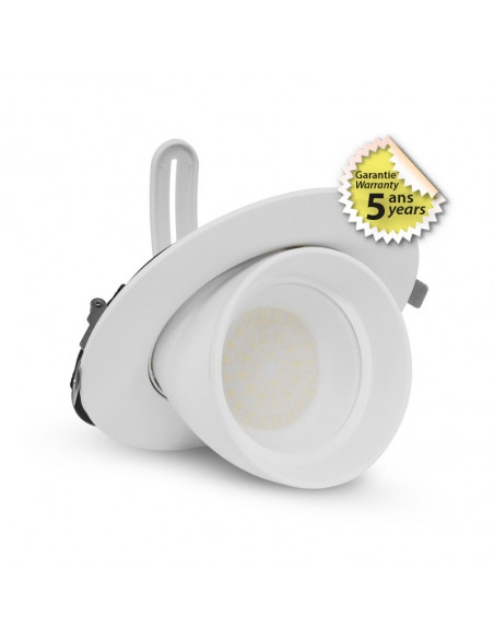 Spot BOUTICA LED Escargot Rond Inclinable et Orientable Blanc 38W CCT D.190mm 3K/4K/6K Blanc MIIDEX VISION-EL 767440