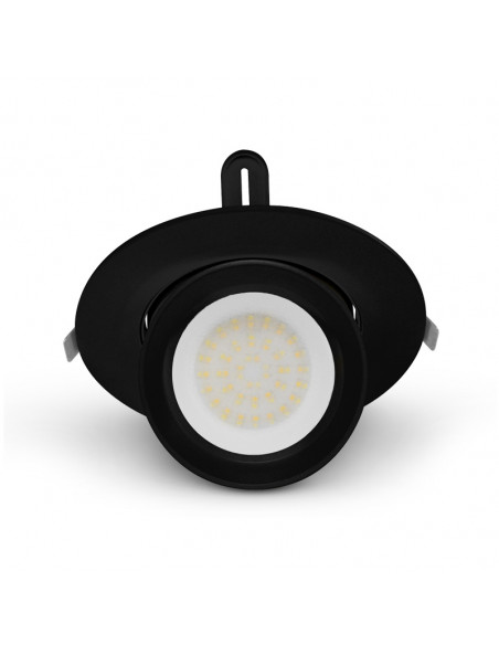 BOUTICA CCT SPOT ESCARGOT DIAM 190MM ORIENT 38W 3K/4K/6K NOIR 5ANS MIIDEX VISION-EL 767441